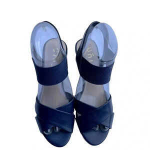 UNISA Dark Blue Strap Heeled Sandals•Women’s Size 61/2•Worn Once Great Condition